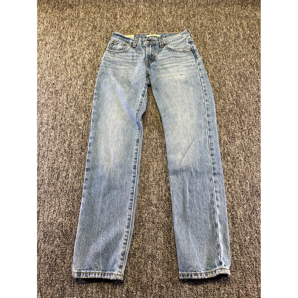 Levi's Premium Straight Leg Jeans Womens 25x31 Blue Denim Mid Rise Streetwear